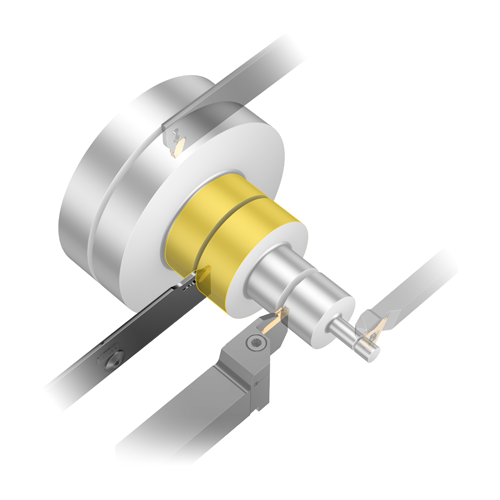 Outils de tronçonnage et gorges à plaquettes